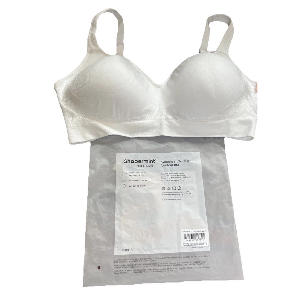 Shapermint Essentials Sweetheart Wireless Contour Bra Size 2XL Women’s